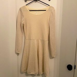 Gold and cream colored dress